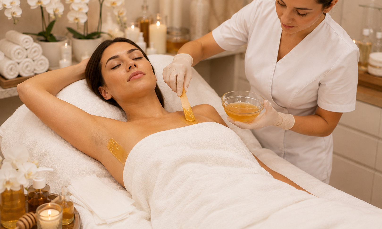 Honey Under Arms Waxing
